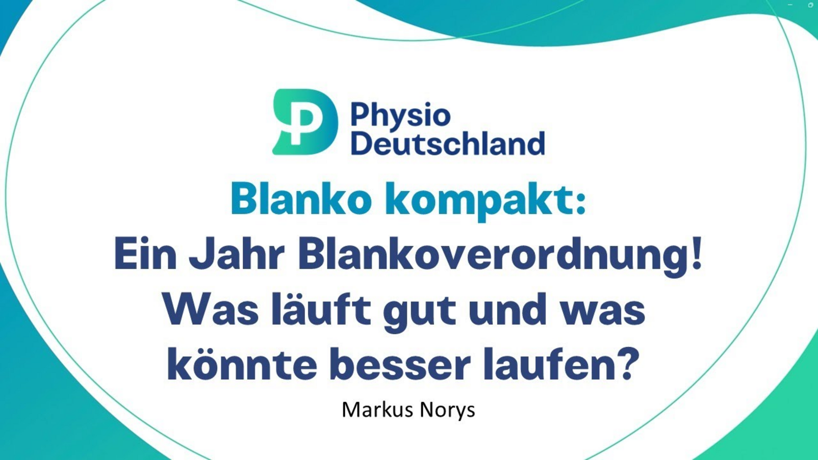 Blanko kompakt - ein Jahr Blankoverordnung